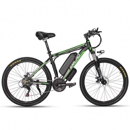 ZH Elektrische Mountainbike Elektrofahrräder 26 Zoll, Mountain E Bike mit 1000W 48V 18Ah Samsung Lithium-Akku, City Elektrisches Fahrrad für Erwachsene Herren Damen (schwarz / grün)