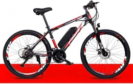 RDJM Elektrische Mountainbike Elektrofahrräder 36V 250W Elektro-Bikes for Erwachsene, Magnesium-Legierung Ebikes Fahrräder All Terrain, for Herren Outdoor Radfahren trainieren Reise Und Commuting (Color : Black red)