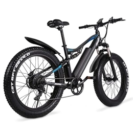 BiiKoon Fahrräder Elektrofahrräder for Erwachsene 26" Elektro-Mountainbike Commute Ebike Fat Tire Electric Assist Bike mit Abnehmbarem 48V / 17ah Lithium-ionen-akku (Color : Black)