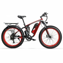 Extrbici Fahrräder Extrbici Elektrische Fahrräder Elektrofahrrad für Erwachsene Mountainbike 48 V 13 Ah Elektrisches Mountainbike Voll Gepolstert XF800(rot)