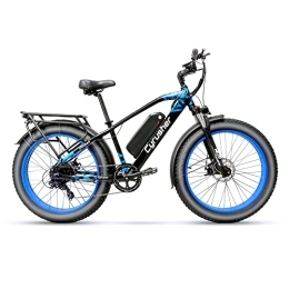 Extrbici Elektrische Mountainbike Extrbici Elektrische Fahrräder Elektrofahrradbatterie 48V 26 Zoll Fettreifen Erwachsenen Elektro Mountainbike XF650 (Blue)