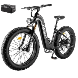 Fafrees Fahrräder Fafrees F26 CarbonX [ Offiziell ] Hydraulische Scheibenbremsen E-Bike Herren 26 Zoll, 1080W Akku bis 140 km E Mountainbike MTB, Elektrisches Fatbike Erwachsene 180kg, Elektrofahrrad Damen Shimano 9S