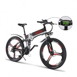 HUAEAST Fahrräder GUNAI Elektrisches Mountainbike, 26 Zoll 3 Knife Wheel Faltbares E-Bike, Fortschrittliche Vollfederung und Shimano 21-Gang-Getriebe
