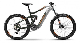 HAIBIKE Elektrische Mountainbike HAIBIKE XDURO NDURO 8.0 Flyon Elektro Bike 2021 (M / 44cm, Silber / Olive / Orange Matt)