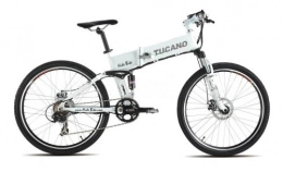 Marnaula Elektrische Mountainbike Hide Bike MTB -   Motor 250W -36V   -Maximaler Klettergrad   - Austauschbarer Akku mit Sicherheitsschloss   - Shimano Tourney 21 sp - (HIDEBIKE - Weiss)