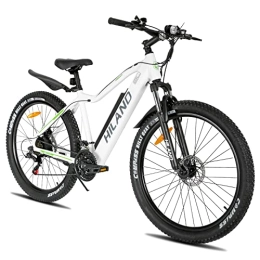 ROCKSHARK Fahrräder HILAND E-Bike 26 / 27.5 Zoll Fat Tire Aluminium Mountain Elektrofahrrad E-Mountainbike Shimano 21 Gänge & Hinterradmotor für 25 km / h Fahrrad mit MTB Federgabel