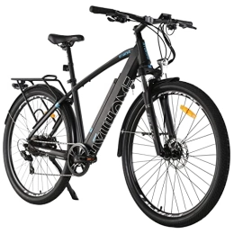 Hyuhome Fahrräder Hyuhome 73 cm Elektrofahrräder für Erwachsene Männer, E-Bikes für Herren, elektrisches Mountainbike mit 36 V 12, 5 Ah abnehmbarer Batterie, BAFANG Motor und Shimano 7-Gang-Getriebe (schwarz, 820 m)