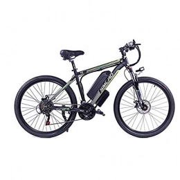 Hyuhome Fahrräder Hyuhome Elektrische Fahrräder für Männer, 26" 48V 250W IP54 Wasserdicht Erwachsener Electric Mountain Bike, 21 Speed-Elektro-Bike MTB Dirtbike mit 3 Riding Modes, Black Green