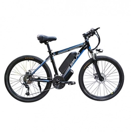 Hyuhome Elektrische Mountainbike Hyuhome Elektrische Fahrräder für Männer, 26" 48V 360W IP54 Wasserdicht Erwachsener Electric Mountain Bike, 21 Speed-Elektro-Bike MTB Dirtbike mit 3 Riding Modes, Black Blue