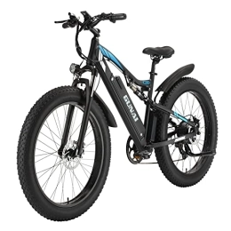 KELKART Elektrofahrrad, 26x4.0 Zoll Fat Tire Mountainbike für Männer/Frauen, mit Shimano7 Schaltsystem und abnehmbarem Li-Ion Akku