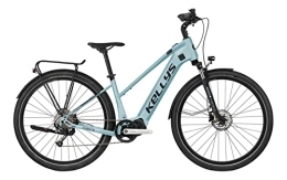 Kellys Elektrische Mountainbike Kellys E-Cristy 30 Shimano Steps Woman Elektro Trekking Bike 2021 (28" Damen Trapez M / 46cm, Sky Blue)
