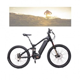 LALAWO Mountainbike, Super Power Elektrofahrrad, Middle Drive 48V 1000W Vollfederung Mountain E-Bike Vatertagsgeschenk Schwarz