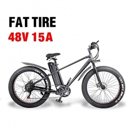 LIMQ Fahrräder LIMQ Ebike 750W Electric Bike Fat Reifen 26" Zoll E-Bike 48V 15A Batterie Mountainbike Mit 21-Gang-Doppelscheibenbremsen