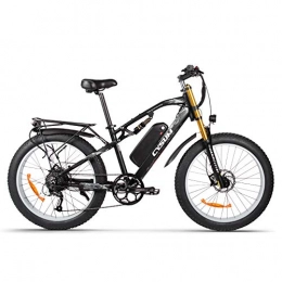 RICH BIT Elektrische Mountainbike M900 Elektrofahrrad 1000W Mountainbike 26 * 4 Zoll Fat Tire Bikes 9 Geschwindigkeiten Ebikes für Erwachsene mit 17Ah Batterie (Weiß)