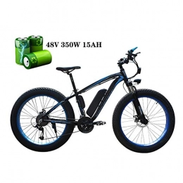 MDZZ Fahrräder MDZZ Folding Elektro-Fahrrad mit 48V 15Ah Abnehmbarer Wasserdicht Lithium-Batterie, 27-Gang Mountainbike fr Outdoor Radfahren, 26-Zoll-Rad, Schwarz