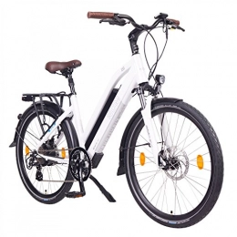 NCM Fahrräder NCM Milano 48V, 28" Urban Trekking E-Bike Elektrofahrrad Pedelec, 250W 13Ah 624Wh, weiß, schwarz (Weiß, 28")