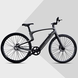 trends4cents Fahrräder NewUrtopia Smartes Voll-Carbon E-Bike Gr. L, Modell Lyra (schwarz silberfarben) 35Nm Blinker Projektion Anti Diebstahl Navi App Sprachsteuerung KI Ultraleicht