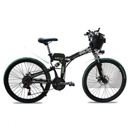 NZ-Children's bicycles Fahrräder NZ-Children's bicycles 48V elektrisches Mountainbike, 26 Zoll Faltbares E-Bike mit 4.0"Fat Tires Speichenrädern, Premium Vollfederung, Schwarz
