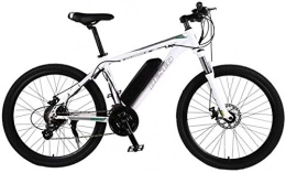 PARTAS Elektrische Mountainbike PARTAS Sightseeing / Commuting Tool - Electric Mountain Bike, 250W 26-Zoll-E-Bike mit abnehmbarem 36V / 10AH Lithium-Ionen-Akku, abschließbare Vordergabel (Color : White)