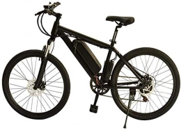PARTAS Elektrische Mountainbike PARTAS Sightseeing / Commuting Tool - Electric Mountain Bike, 250W elektrisches Fahrrad, mit abnehmbarem Lithium-Ionen-Akku, abschließbare Vordergabel (Color : Black, Size : 36V9.6AH-)