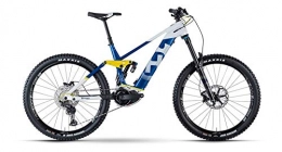 Husqvarna Fahrräder Pexco Husqvarna Hard Cross 8 Shimano Steps Fullsuspension Elektro Mountain Bike 2021 (L / 46cm, White / Blue / Yellow)