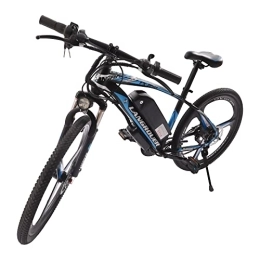 PIOJNYEN Fahrräder PIOJNYEN E-Bike 26" E-Mountainbike mit Abnehmbarer 250W Motor 25km / h und 21-Gang Elektrofahrrad Ausdauer 20-30km Herren und Damen （Blau, Weiß）
