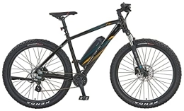 Prophete Elektrische Mountainbike Prophete Graveler eM100 E-MTB | E-Bike Erwachsene Herren / Damen / Unisex | Pedelec Mountainbike 27, 5" | BLAUPUNKT Hinterradmotor | schwarz orange türkis