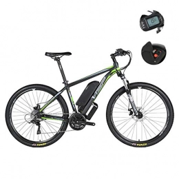 PXQ Fahrräder PXQ Elektrisches Mountainbike 24 Geschwindigkeiten Doppelscheibenbremsen Geländefahrrad mit LCD 5-Gang Smart Meter, wasserdichtes E-Bike 26 / 27.5 / 29Inch, Green, 48V26Inch