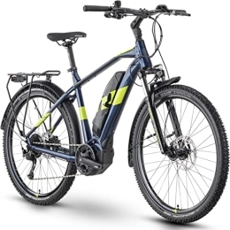 R Raymon Elektrische Mountainbike R Raymon CrossRay E 3.0 500Wh Yamaha Elektro Trekking Bike 2022 (27.5" Herren Diamant L / 56cm, Dark Blue / Lime (Herren))