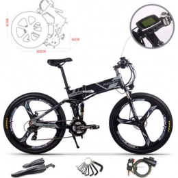 RICHBIT Fahrräder RICH BIT elektrische Mountainbikes RT-860 26 Zoll faltbares Elektrofahrrad 36V Elektrofahrrad mit 12, 8 Ah LG Li E-Bike für Männer / Erwachsene