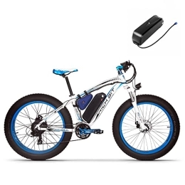 RICH BIT Fahrräder RICH BIT TOP-022 E-Bike MTB Fat Bike 26 Zoll Double Battery Elektro-Mountainbike für Damen und Herren (Blau)