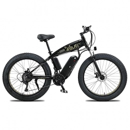 RuBao Fahrräder RuBao Elektrisches Mountainbike / Schneefahrrad für Erwachsene, mit 36 V / 48 V / 10 Ah / 13 Ah Lithium-Ionen-Akku, 350 W / 480 W Motor, 3 Arbeitsmodi, Schwarz (Größe: 36 V / 350 W / 10 Ah)