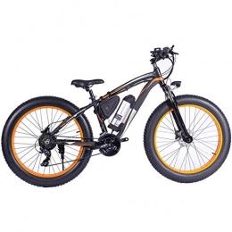 RXRENXIA Elektrisches Fahrrad Electric Mountain Bike 26Inch Fat Tire E-Bike 21 Beschleunigt Beach Cruiser Mens Sport Mountainbike-Lithium-Batterie Hydraulische Scheibenbremsen