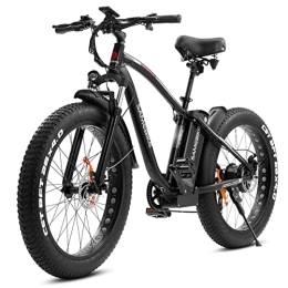 Samebike Elektrische Mountainbike SAMEBIKE YY26 Elektrofahrrad für Erwachsene, 26 x 4, 0 Zoll, Fetter Reifen, elektrisches Mountainbike, 48 V, 15 Ah, Abnehmbarer Akku, Schneestrand