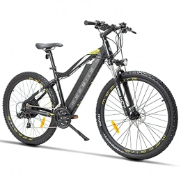 SAWOO Elektrische Mountainbike SAWOO 27, 5 Zoll Elektrisches Mountainbike 400W 13ah Abnehmbare Batterie-Scheibenbremse, Shimano 21-Gang, Strand-Elektrofahrrad für Erwachsene