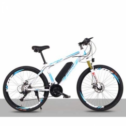 SXZZ Fahrräder SXZZ Unisex Electric Mountainbike, 26 '' E-Bike, 250 W Motor Elektrofahrrad Mit Abnehmbarer 36V 10AH Lithium-Ionen-Batterie, 27 Doppelscheibenbremse Mit Variabler Geschwindigkeit, Weiß