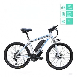 UNOIF Fahrräder UNOIF 26 ‚' Electric Mountain Bike mit Abnehmbarer, großer Kapazität Lithium-Ionen-Akku, 48V / 13Ah Stadt Ebike Fahrrad mit 350W Brushless Heckmotor für Erwachsene, White Blue