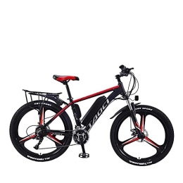 TAOCI Elektrische Mountainbike UNOIF 26-Zoll-Elektro-Fahrrad, 350W Mountainbike 36V 13Ah Abnehmbare Lithium-Batterie PAS Vorne Und Hinten Scheibenbremse, Black red