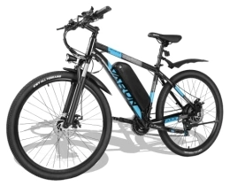 VARUN Elektrische Mountainbike VARUN E-Bike Damen Herren E-Mountainbike Aluminiumlegierung 27.5 Zoll Elektrofahrrad mit 250W 48V 12.5Ah(360WH) Abnehmbarer Lithium-Ionen-Akku Blau