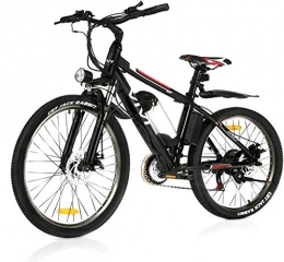 Vivi Elektrische Mountainbike VIVI 26“Elektro-Mountainbike 350W Elektrofahrrad 36V 8Ah Abnehmbare Batterie E-Bike 32KM / H 21 Gangschaltung Erwachsene E-Bike(schwarz)