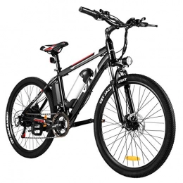Vivi Elektrische Mountainbike Vivi E-Bike Mountainbike 26 / 27.5 Zoll Elektrofahrrad 350W Elektrisches Fahrrad mit 36V 10.4 / 8Ah Lithium-Batterie und Shimano 21 (26 Zoll 8AH Black)