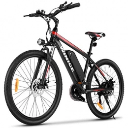 Vivi Fahrräder Vivi Elektrofahrrad, 26 Zoll elektrisches Mountainbike, 250W Erwachsene Elektrofahrräder mit Abnehmbarer 10, 4 Ah Lithium-Ionen-Batterie, 21-Gang-Getriebe (26 Zoll-Rot)