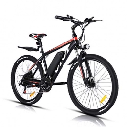 Vivi Elektrische Mountainbike VIVI Elektrofahrrad Ebike Mountainbike, 350W Elektrofahrrad für Erwachsene, 26" Elektrisches Fahrrad mit 36V 10.4Ah Abnehmbare Lithium-Batterie und Shimano 21-Gang, Elektrobike 32km / h (Orange)