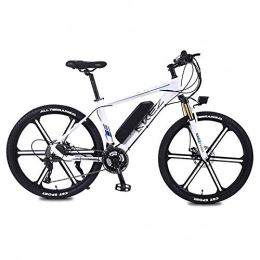 WXX Elektrische Mountainbike WXX 350W Adult Electric Mountain Bike, 26Inch 36V E-Bike Mit 13Ah Lithium-Batterie, Doppelscheibenbremse Stadt Fahrrad Endurance Mileage 45Km, Wei, 10AH