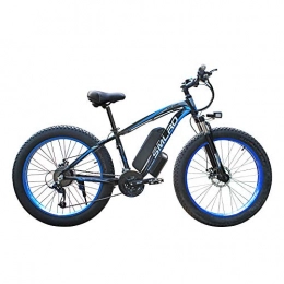 XHJZ Elektrische Mountainbike XHJZ 26 '' Electric Mountain Bike mit Abnehmbarer, großer Kapazität Lithium-Ionen-Akku (48V 350W), E-Bike 21 Speed ​​Gear und DREI Arbeitsmodi, Blau