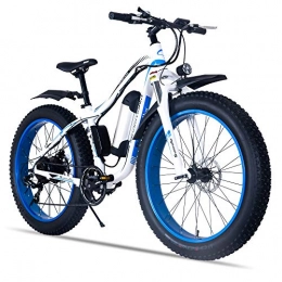 XXCY Fahrräder XXCY 250w Elektrisches Mountain Snow Fahrrad Rennrad, 36v10.4ah Batterie, 26 Zoll Fetter Reifen, Shimano 21 Speed ​​Ebike (Blue)