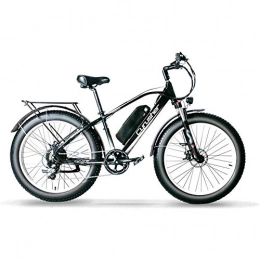 YSNJG Fahrräder YSNJG 26-Zoll-Rad-Gelände Fat Elektro-Fahrrad Aluminium-Fahrrad 48V 13AH Lithium-Batterie-Schnee-Fahrrad-7 Speed ​​Line Pull Ölbremse (schwarz)