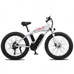 ZWHDS Elektrische Mountainbike ZWHDS 26-Zoll-Elektrofahrrad-350W Schnee Fahrrad Elektrische Fahrrad Elektrische Mountainbike 4.0 Fettreifen Ebike 36V13AH Lithium-Batterie (Color : White)