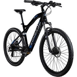 Zündapp Fahrräder ZÜNDAPP Z898 E-Bike E Mountainbike 27, 5 Zoll Pedelec 170-190 cm Hardtail MTB 24 Gang Elektro Fahräder Scheibenbremsen (schwarz / blau, 48 cm)