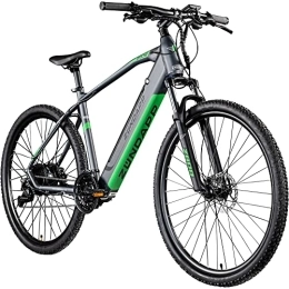 Zündapp Fahrräder Zündapp Z808 E-Bike 27, 5 Zoll E-Mountainbike Fahrrad EMTB Hardtail 650B Pedelec Fahrrad Elektrofahrrad (schwarz / grün, 48 cm)